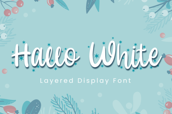 Hallo White: A Festive Script Font for Editorial Design